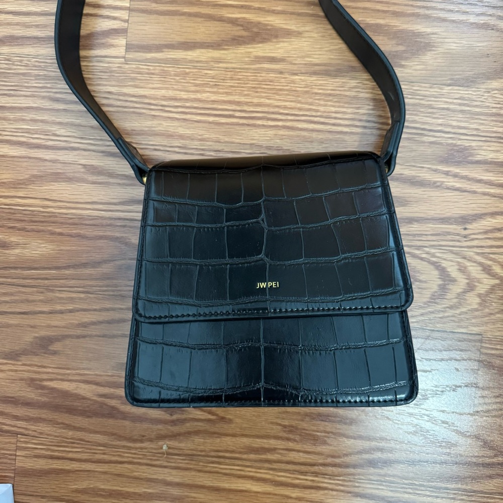 JW PEI The Fae Top Handle Bag - Black Croc